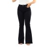Pantalón Colombiano Negro bota campana Tiro Alto | Jeans Colombianos Mujer