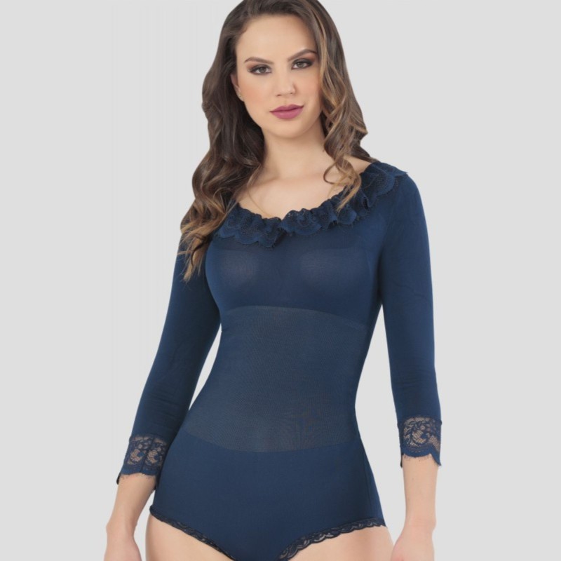 Body Moldeador Manga 3/4 Encaje Ref: 10611 | Kaprichos